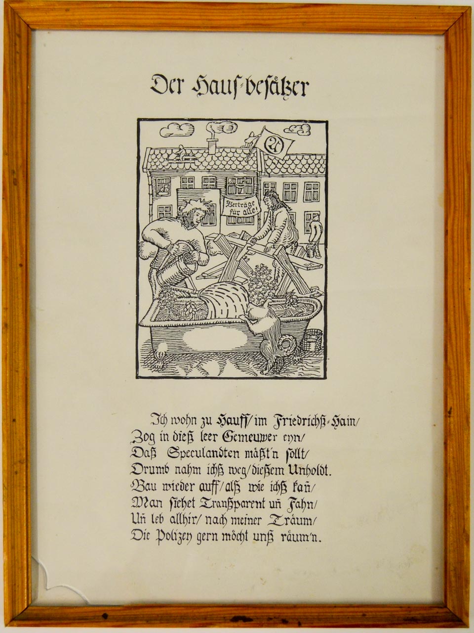 Der Hausbesätzer von Dirk Moldt. Angelehnt an Jost Ammans Ständebuch von 1568.